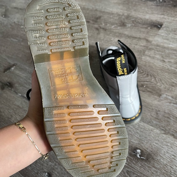 Grey Combat Boots with Black Laces - Picture 2 of 8